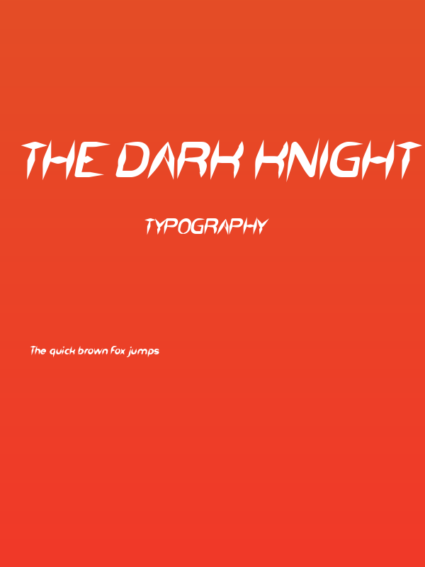 The Dark Knight Bold Italic Poster