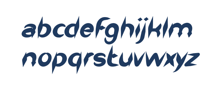 The Dark Knight Bold Italic Lowercase