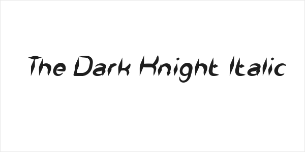 The Dark Knight Italic Logo