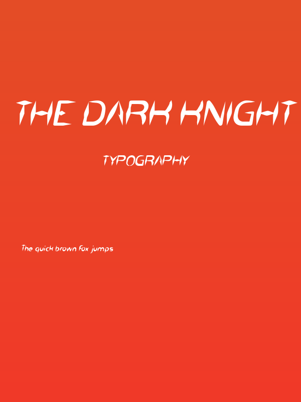 The Dark Knight Italic Poster