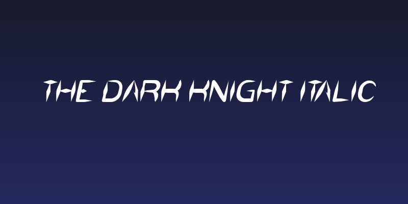 The Dark Knight Italic Social Header