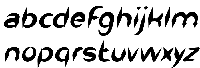 The Dark Knight Italic Font LOWERCASE