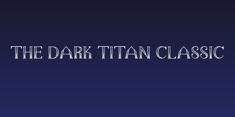 The Dark Titan Classic Social Header