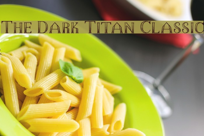 The Dark Titan Classic Font examples