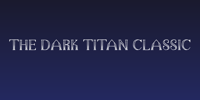 The Dark Titan Classic Social Header