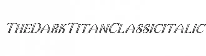 The Dark Titan Classicitalic  baixar fontes gratis