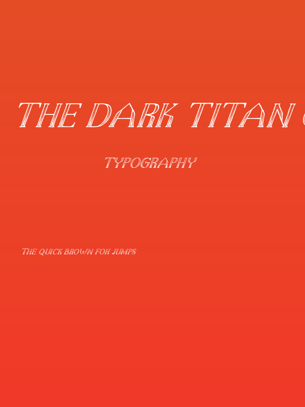 The Dark Titan Classicitalic Poster