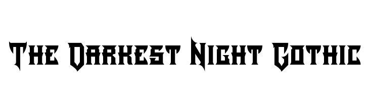 The Darkest Night Gothic  font caratteri gratis