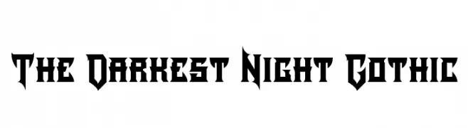 The Darkest Night Gothic  Frei Schriftart Herunterladen