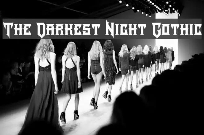 The Darkest Night Gothic Font examples