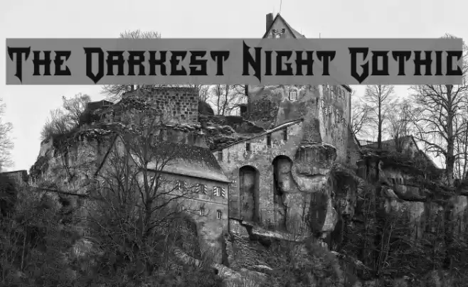 The Darkest Night Gothic Font examples