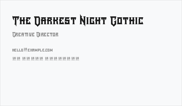 The Darkest Night Gothic Business Card