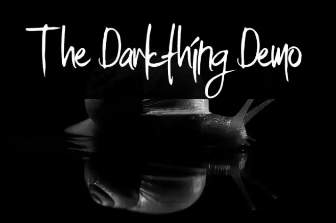 The Darkthing Demo Font examples