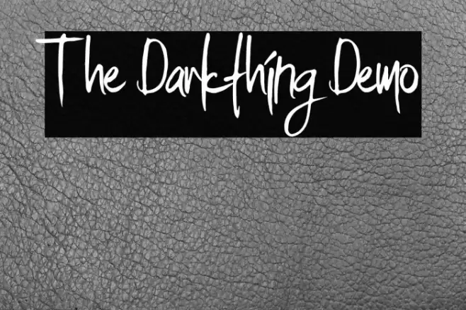 The Darkthing Demo Font examples