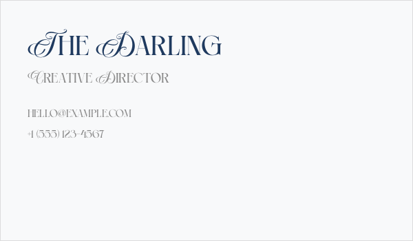 The Darling Business Card