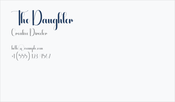 The Daughter Business Card