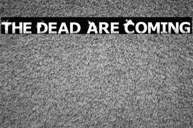 The Dead Are Coming Font examples