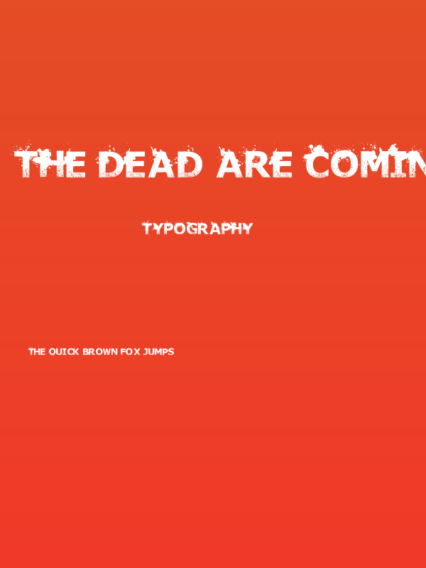 The Dead Are Coming Poster