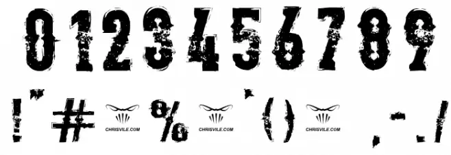 The Deadliest Saloon Font OTHER CHARS