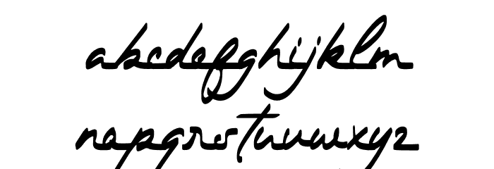The Dear Font LOWERCASE