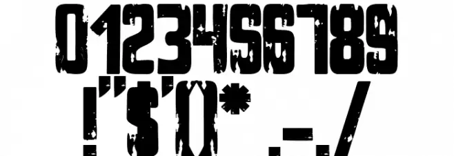 The Death Machine Font OTHER CHARS