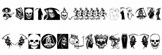 The Death Шрифта ВЕРХНИЙ