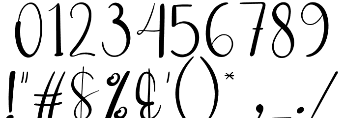 The December Font OTHER CHARS
