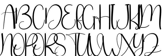 The December Font UPPERCASE