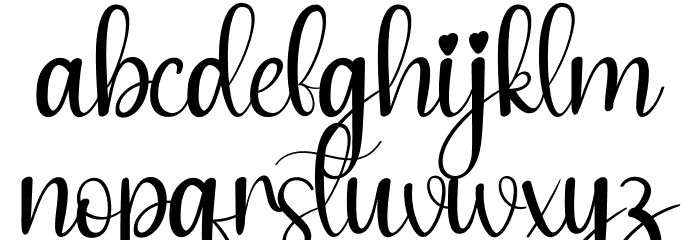 The December Font LOWERCASE