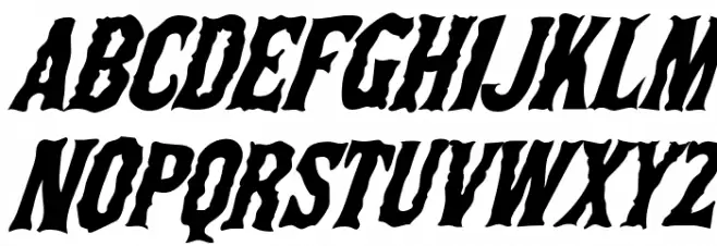 The Deep Horror! フォント 大文字