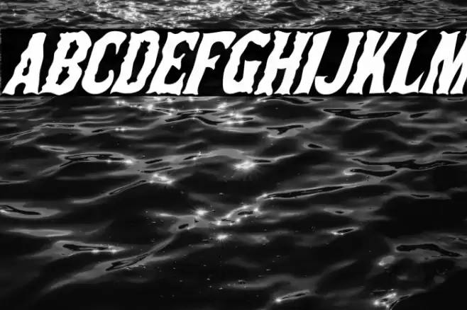 The Deep Horror! Font examples