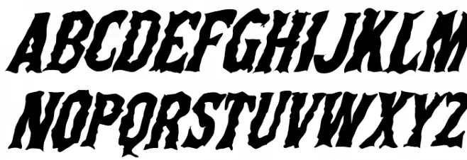 The Deep Horror! Schriftart Kleinbuchstaben