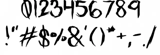 The Defiler Font OTHER CHARS