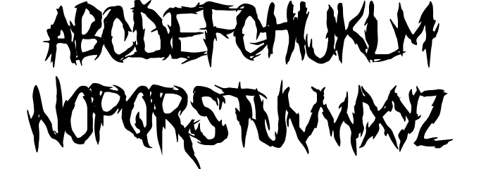 The Defiler Font LOWERCASE