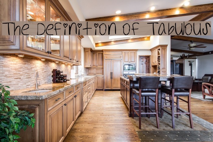 The Definition of Tabulous Font examples