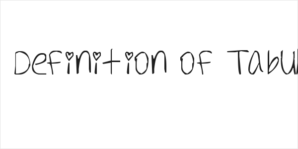 The Definition of Tabulous Logo