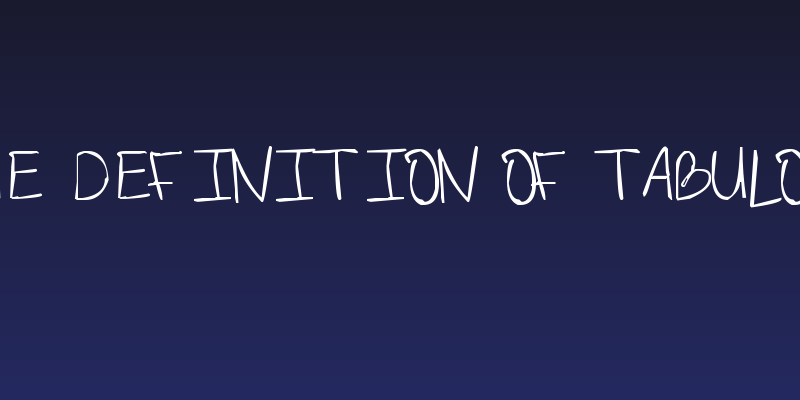 The Definition of Tabulous Social Header