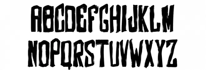 The Democratic Vampires フォント 大文字