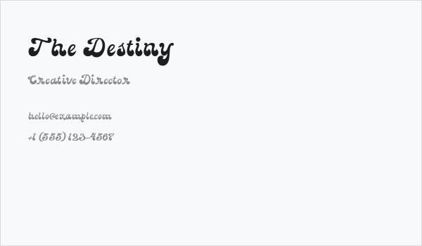 The Destiny Business Card