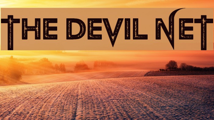 The Devil Net Font examples