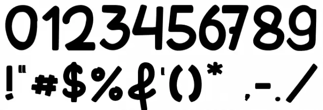 The Dinosaur Font OTHER CHARS