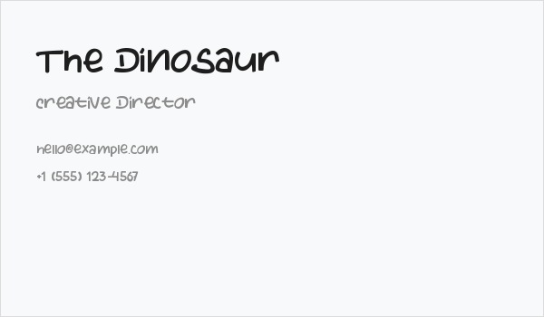 The Dinosaur Business Card