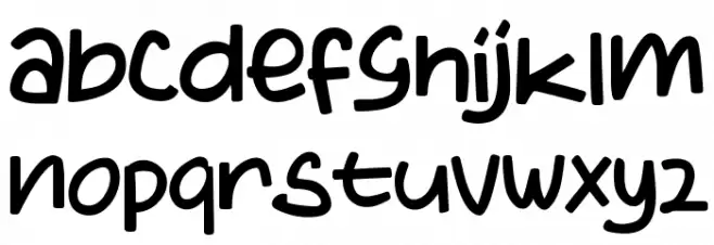 The Dinosaur Schriftart Kleinbuchstaben