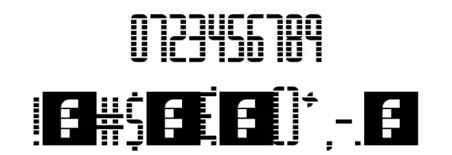 The Distance Lcd Regular Font OTHER CHARS