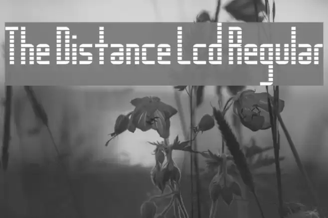The Distance Lcd Regular Font examples