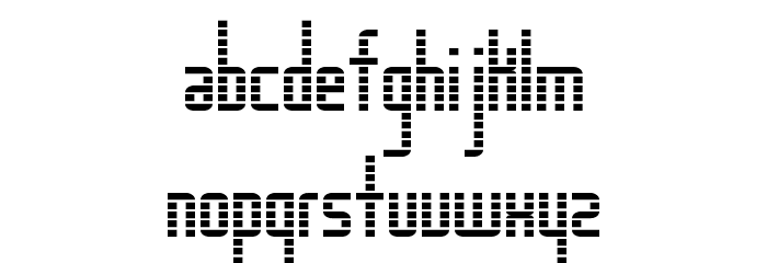 The Distance Lcd Regular Font LOWERCASE