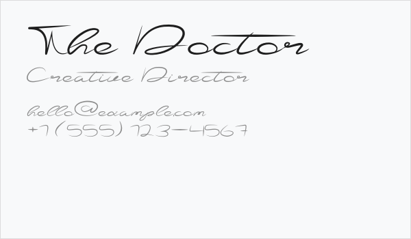 The Doctor Business Card