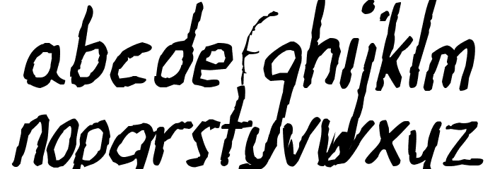 The Dog Ate My Homework Bold Italic Font LOWERCASE