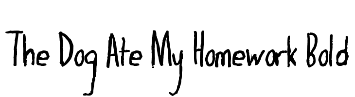 The Dog Ate My Homework Bold  font caratteri gratis