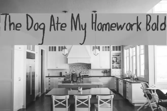 The Dog Ate My Homework Bold Fuentes examples